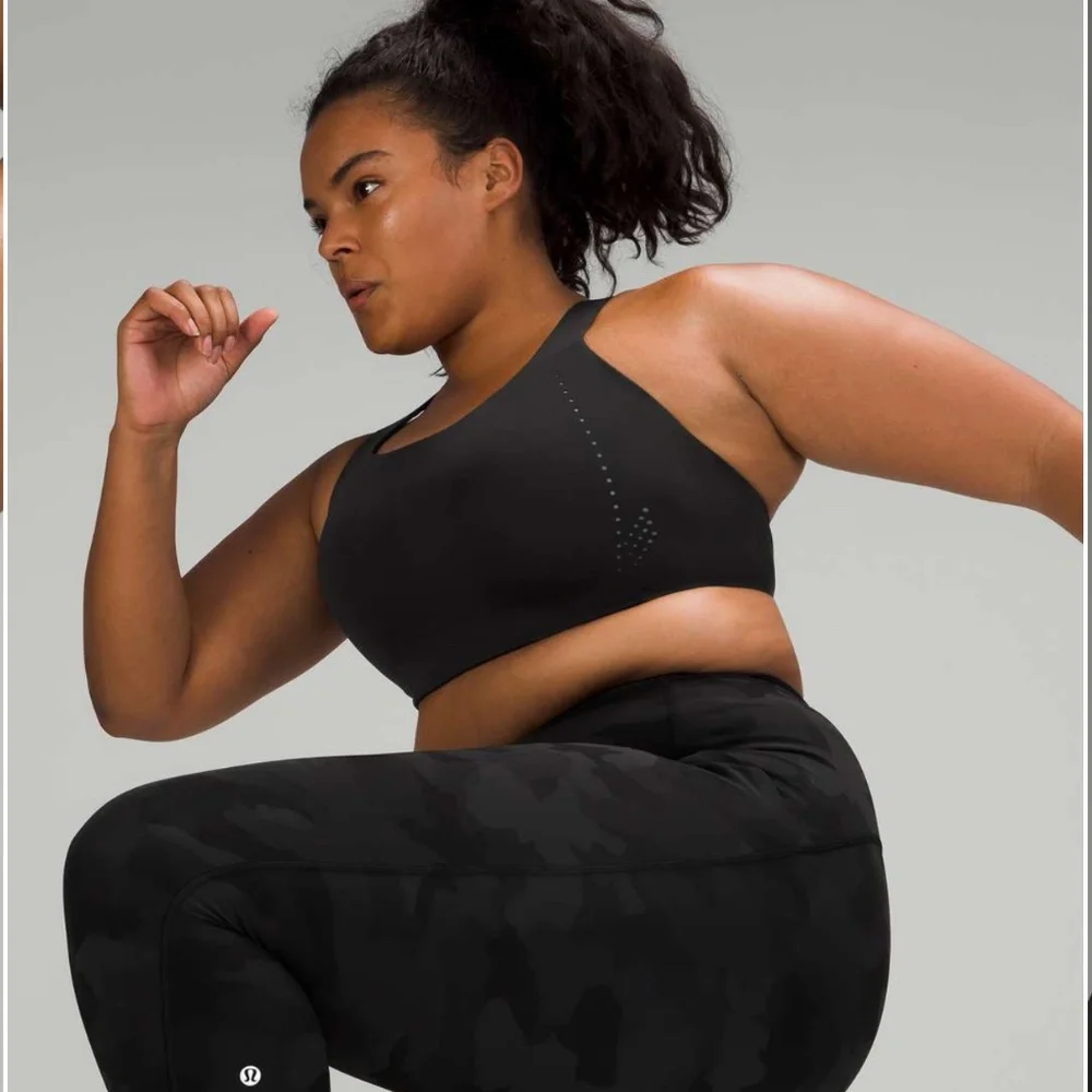 lululemon NWT AirSupport Bra *High Support 34C Black/Asphalt Grey